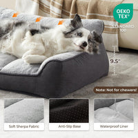 Warmrest extra thick orthopedic bolster dog bed for large dogs with plush sherpa fleece - view 4