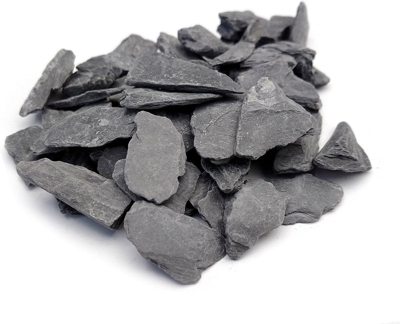 Natural Slate Stone 1/2 to 1 inch. Perfect Size for Miniature - 1lb grey