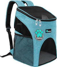 PetAmi Cat Backpack Carrier for Small Dogs and Large Cats - Sea Blue