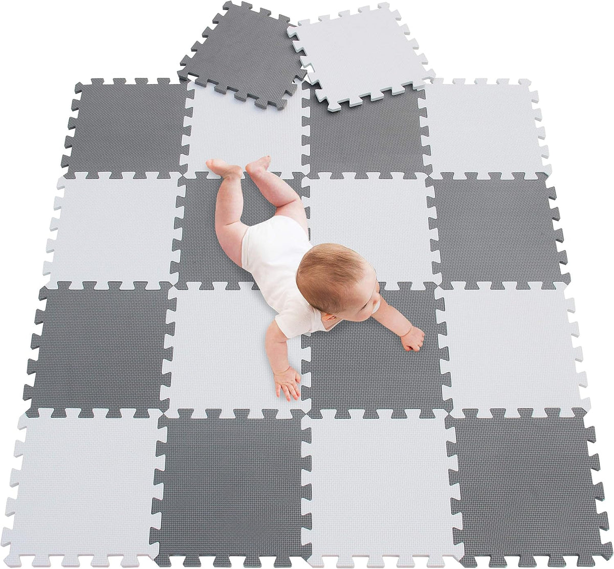 meiqicool Foam Play Mat Thick Soft EVA Interlocking Foam Floor Mats - image 2
