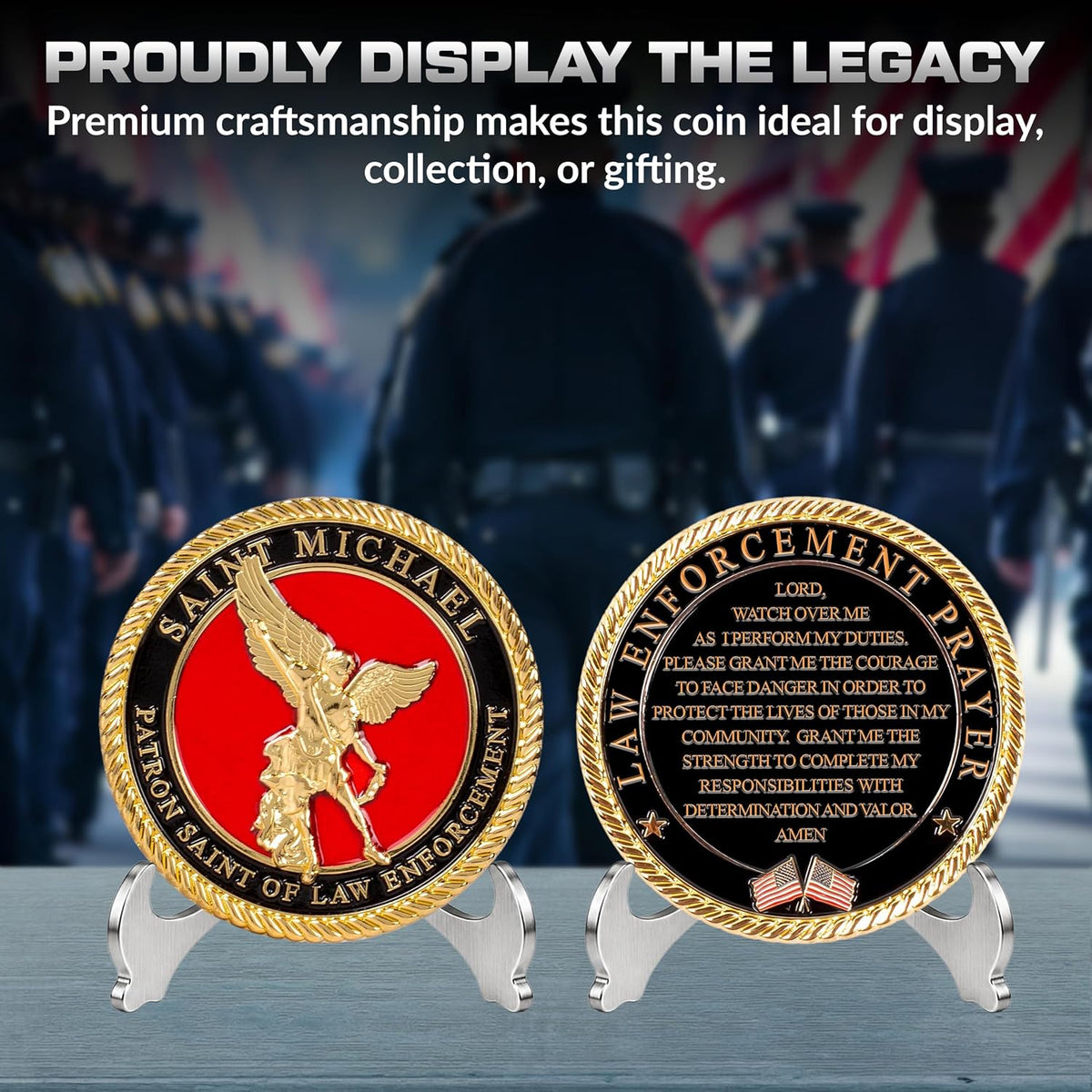 Military Gift Shop Air Force Armed Forces Prayer Coin - St-michael - image 3