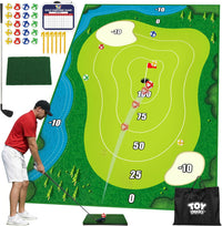 TOY Life Golf Chipping Mat Game, 20 Sticky Balls, Family Play – Fun for Kids & Family - Golf Green Style