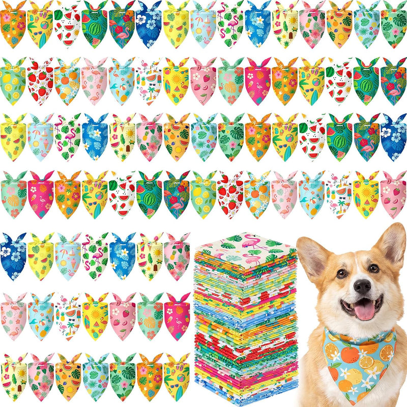 50 Pcs Halloween Dog Bandanas Bulk - 25.6 x 17.7 x 17.7 Inch / Summer / 100