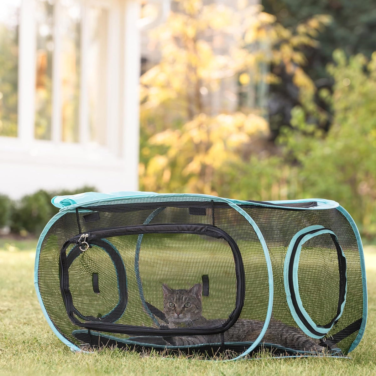 Kitty City Outdoor Catio Furniture & Play Kits for Cats - 1-Way Tunnel/Tent Combo - image 4