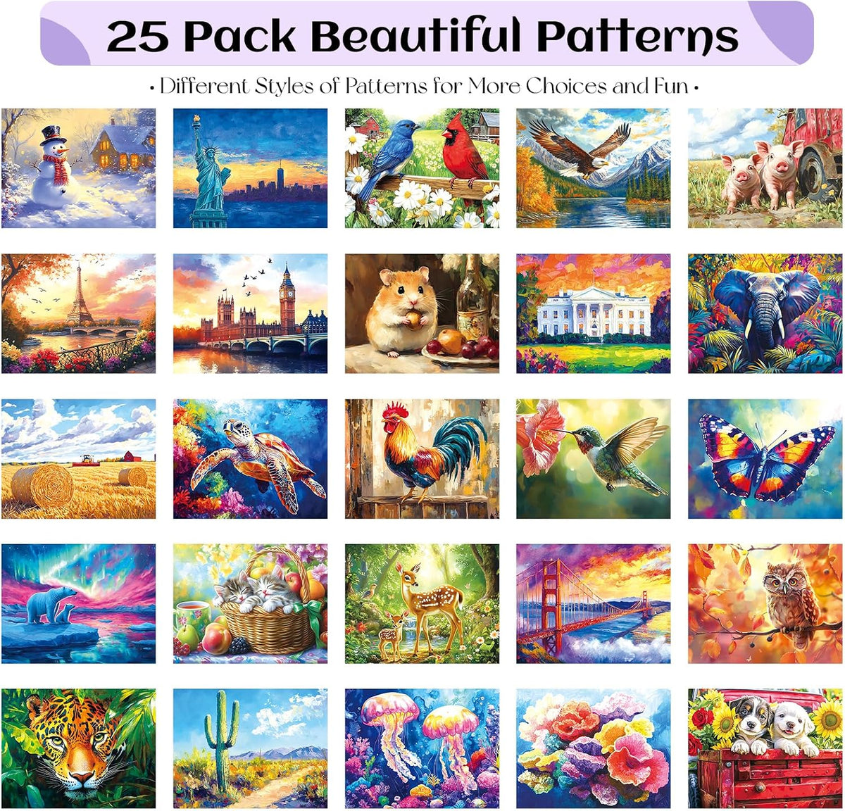25 Pack Dementia Products for Elderly Reusable Water Doodle Coloring - Water Painting Kit / 25pack-C - image 2
