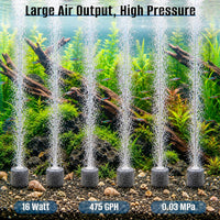 AquaMiracle 6/8/16W Quiet Fish Tank Air Pump 200/317/475GPH - For ≤ 1200 Gal Tanks - image 4
