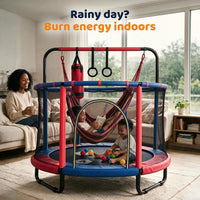 Happin 55’’ Trampoline for kids Safety Enclosure - Blue & Red / Adventure - image 4