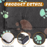 4 Pack Soft Pet Bed Mat Small Dog Crate Fleece – Essentials for Dogs - 23 x 18 Inches / Black - image 3