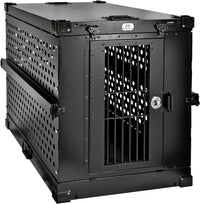 K9 Kennel Boss Aluminum Collapsible Dog Crate - Black / 41.6"L x 29.7"W x 33.9"H