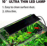 Ultra-Slim Full Spectrum LED Aquarium Light with Adjustable - 10-15" - image 3
