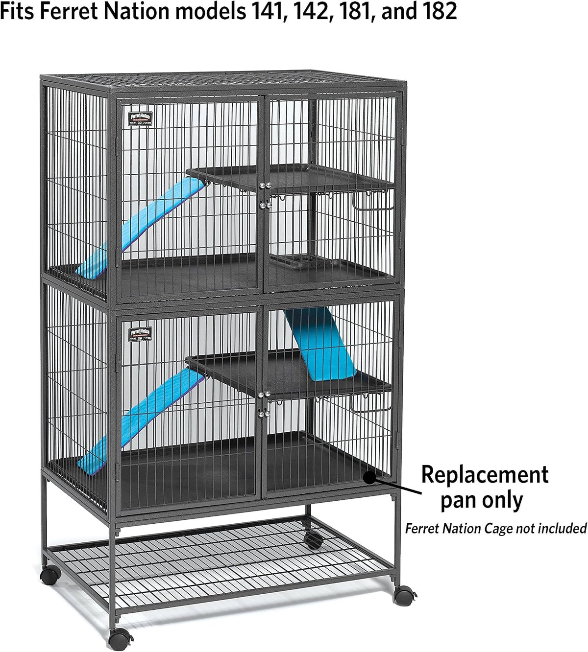 MidWest Homes for Pets 142PAN Replacement Pan for Midwest Cat Cage - Black / 34.5"L x 22.5"W x 1.1"H - image 4