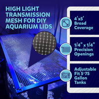 Aquarium Mesh Lid Clear Netting for Top Cover 4x5 ft – Essentials for Fish - image 3
