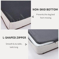 Orthopedic Memory Foam Dog Bed, Cooling Dog Beds for Medium/Large Dogs -Waterproof Pet Bed for Crate with Removable Washable Cover, L(35inch,65Lbs)