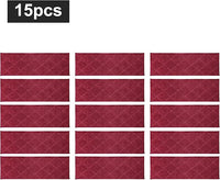 COSY HOMEER Edging Stair Treads Non-Slip Carpet Mat 28inX9in Indoor Stair Runners for Wooden Steps, Edging Stair Rugs for Kids and Dogs, 100% Polyester TPE Backing (15pc, Red)