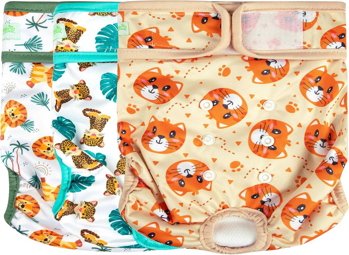 wegreeco Washable Reusable Premium Female Dog Diapers - Large / The King of Forest