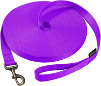 Hi Kiss Dog/Puppy Obedience Recall Training Agility Lead - 100 Feet / T8:Large Dog Thicken purple