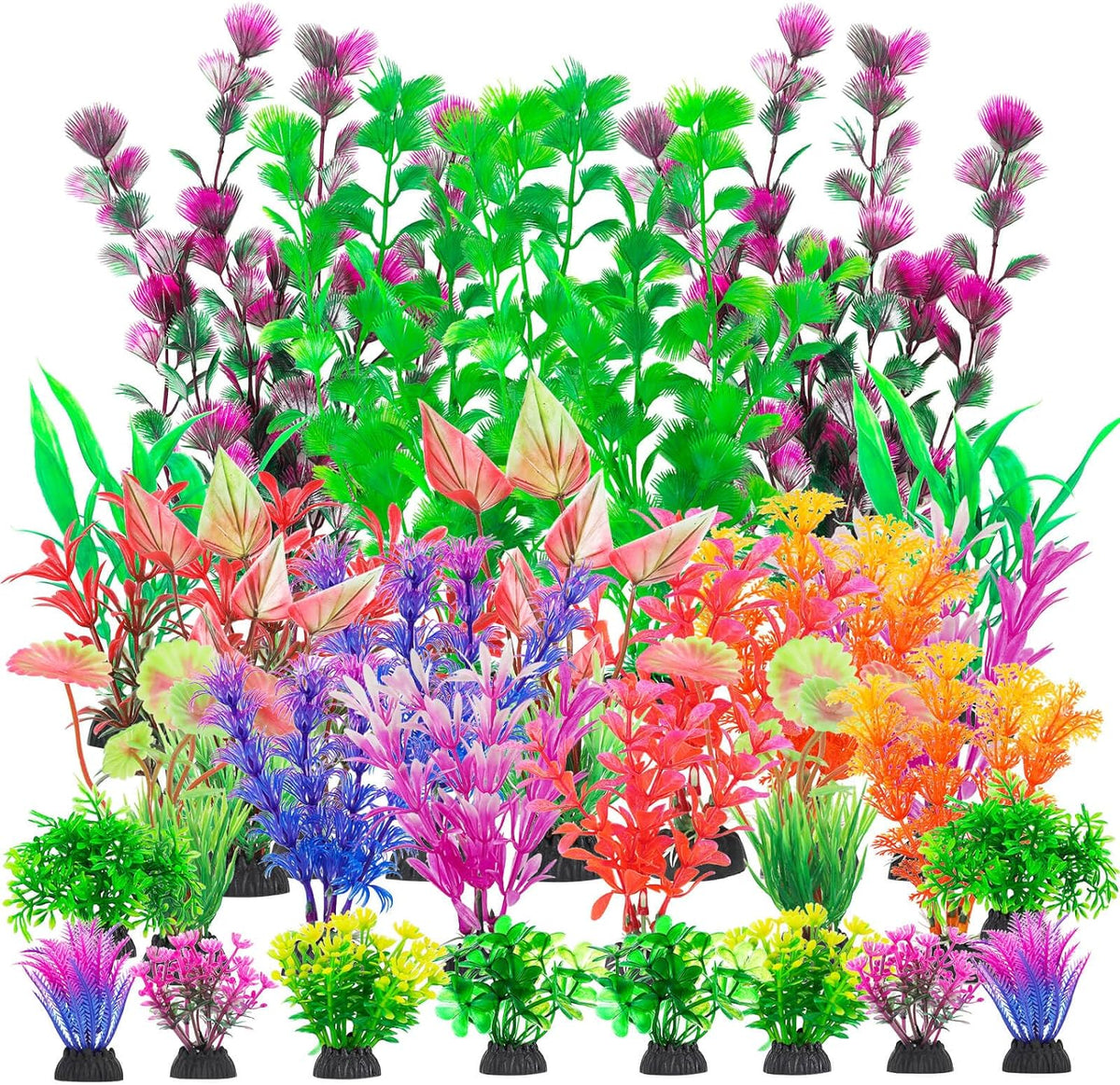 CousDUoBe 12pcs Fish Tank Accessories Aquarium Decorations Green - 30Pack ( multicolored )