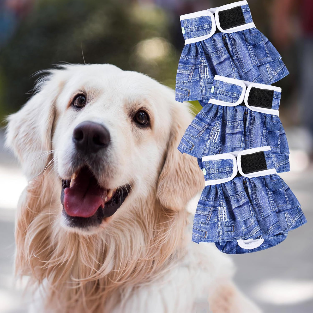 wegreeco Dog Diapers Female - Small (Pack of 3) / Classic Jeans - image 4
