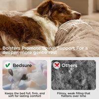 Bedsure SupportMax Calming Dog Beds Large Sized Dog Washable Pet Bed - Camel / M PLUS(33x33x7) - image 2