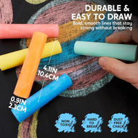 JOYIN 180 PCS Washable Sidewalk Chalks Set in 20 Colors Non-Toxic - 20 - image 4