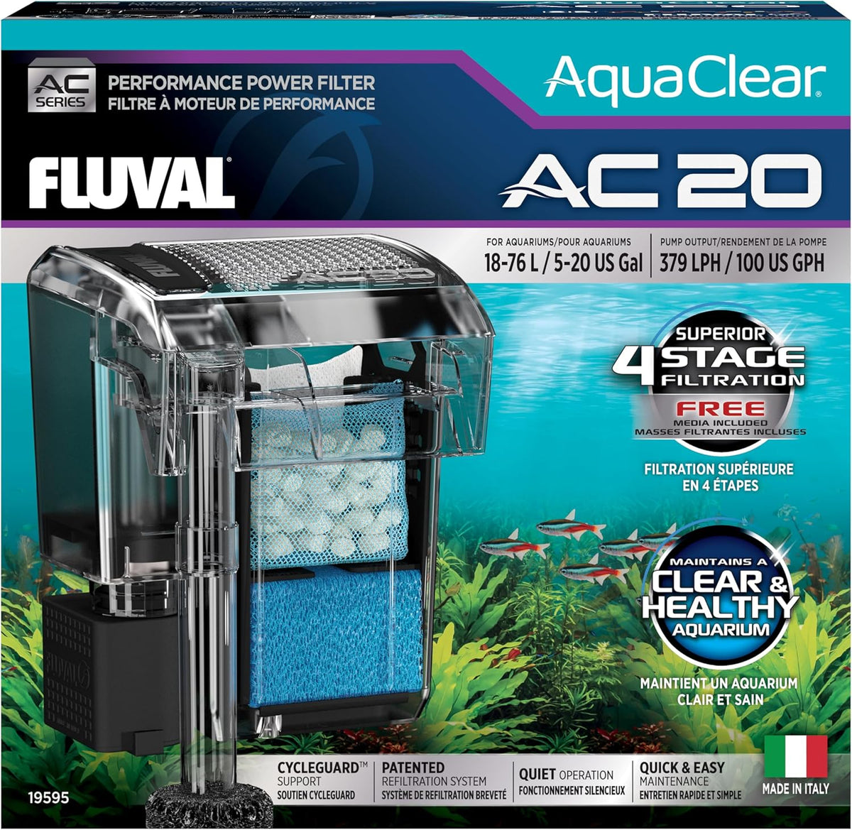Fluval AquaClear AC30 Power Filter - 5-20 Gal