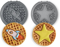 Dash Waffle Maker Plates, Dinosaur & Unicorn, Nonstick - Rocketship & Star