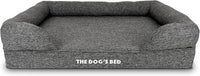The Dog’s Bed, Large Grey Linen 36x27, Memory Foam, Pain Relief: Arthritis, Hip & Elbow Dysplasia, Post Surgery, Lameness, Supportive, Calming, Waterproof Washable Cover, Veterinary Approved