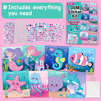 EZCRA Gem Sticker Kit for Kids, 990+ Stickers - Mermaid - Gem Stickers - image 3
