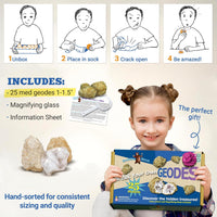 DANCING BEAR 25 Break Your Own Geodes, 90% Hollow - Medium (1-1.5") - image 2