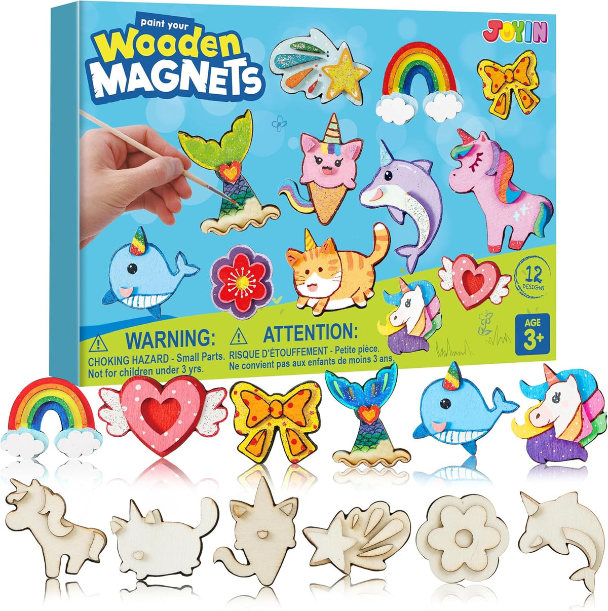 JOYIN 12 Wooden Magnet Painting Kit - Fantasy