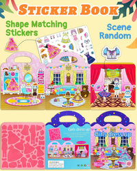 Benresive Reusable Sticker Book, Travel Stickers for Kids - Dress Up - image 2