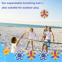 2Pcs Colorful Sphere Expandable Breathing Balls Fidget Toy-Great Anxiety Stress Reliever,Collapsible Expanding Magic Ball Toys for Kids & Adults Mindfulness Meditation Practices , Yoga -ADHD