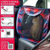 SportPet Designs Large Pop Open Kennel, Portable Cat Cage Kennel - Red - image 2