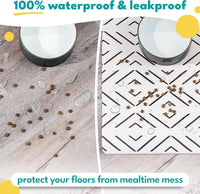 Dog Mat for Food and Water, Cat Feeding Mat - 12"L x 18"W / Crossed the Line - image 2