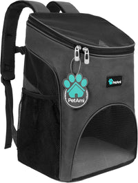 PetAmi Cat Backpack Carrier for Small Dogs and Large Cats - Gray