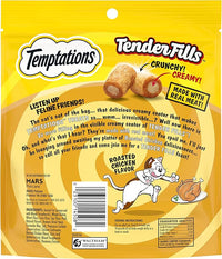 Temptations Tender Fills Crunchy and Soft Adult Cat Treats, Roasted Chicken Flavor, 11.6 oz. Pouch