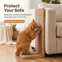 SMARTBEAN 3-Pack Cardboard Cat Scratcher for Indoor Cats - 3-Pack L-Shape - image 2