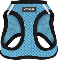 Voyager Step-in Air Dog Vest Harness - Baby Blue/Black Trim / XXS (Chest: 12 - 13.5")