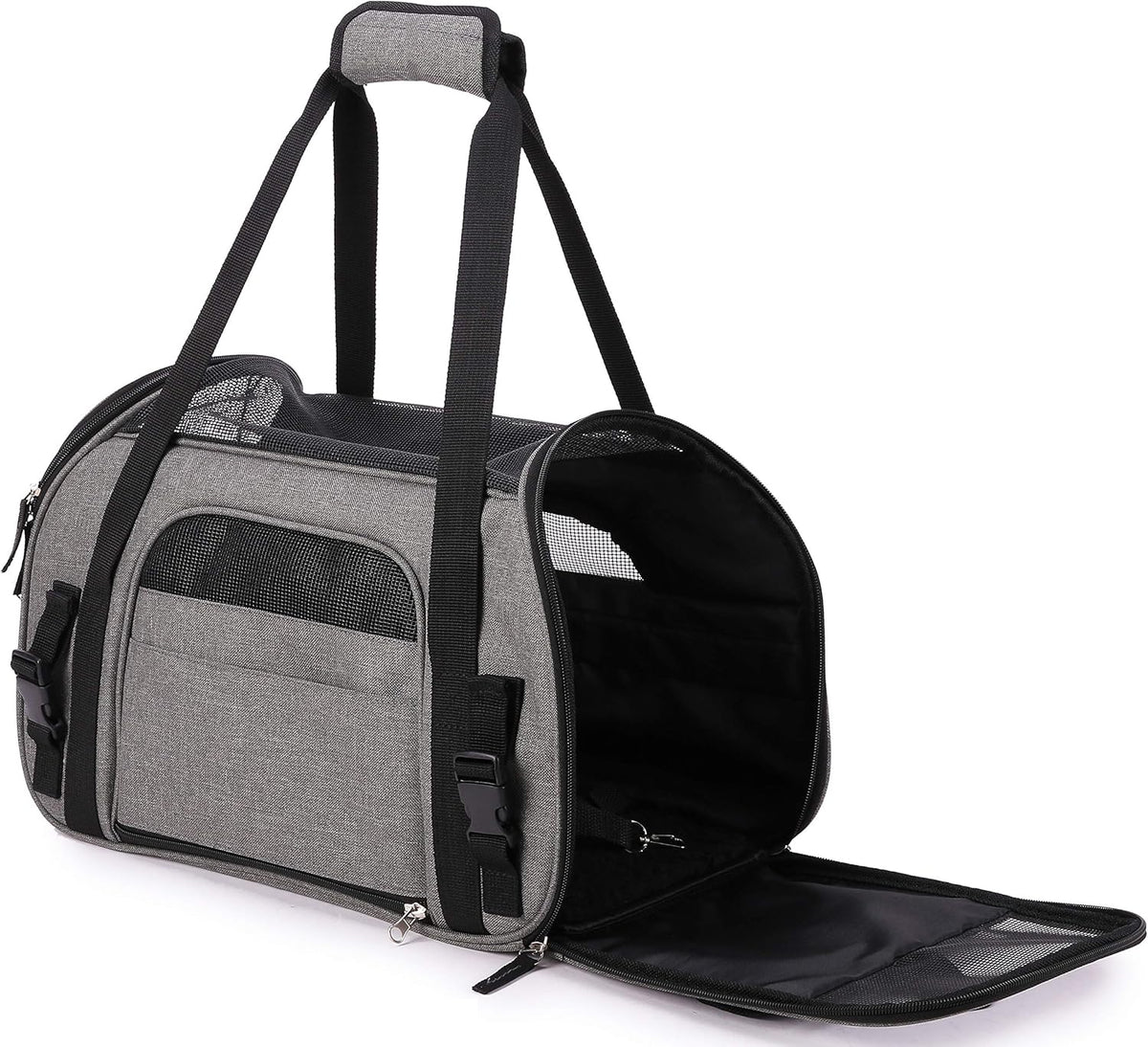 EliteField Soft-Sided Pet Carrier for Cats & Small Dogs – Essentials for Dogs - 17.0"L x 9.0"W x 12.0"H / Charcoal Gray - image 3