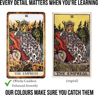 Witchy Cauldron large Rider Waite tarot cards deck with guidebook - view 8