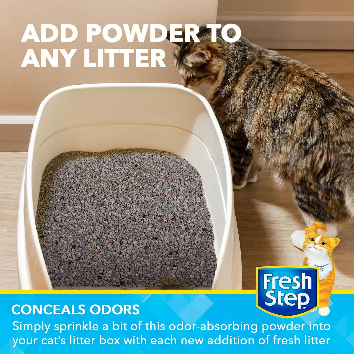 Fresh Step Charcoal Odor Eliminating Cat Litter Box Powder - Unscented / 15 Ounce (Pack of 6) - image 3