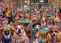 Nattork Jigsaw Puzzle 1000 Pieces for Adults - Dog Coffee