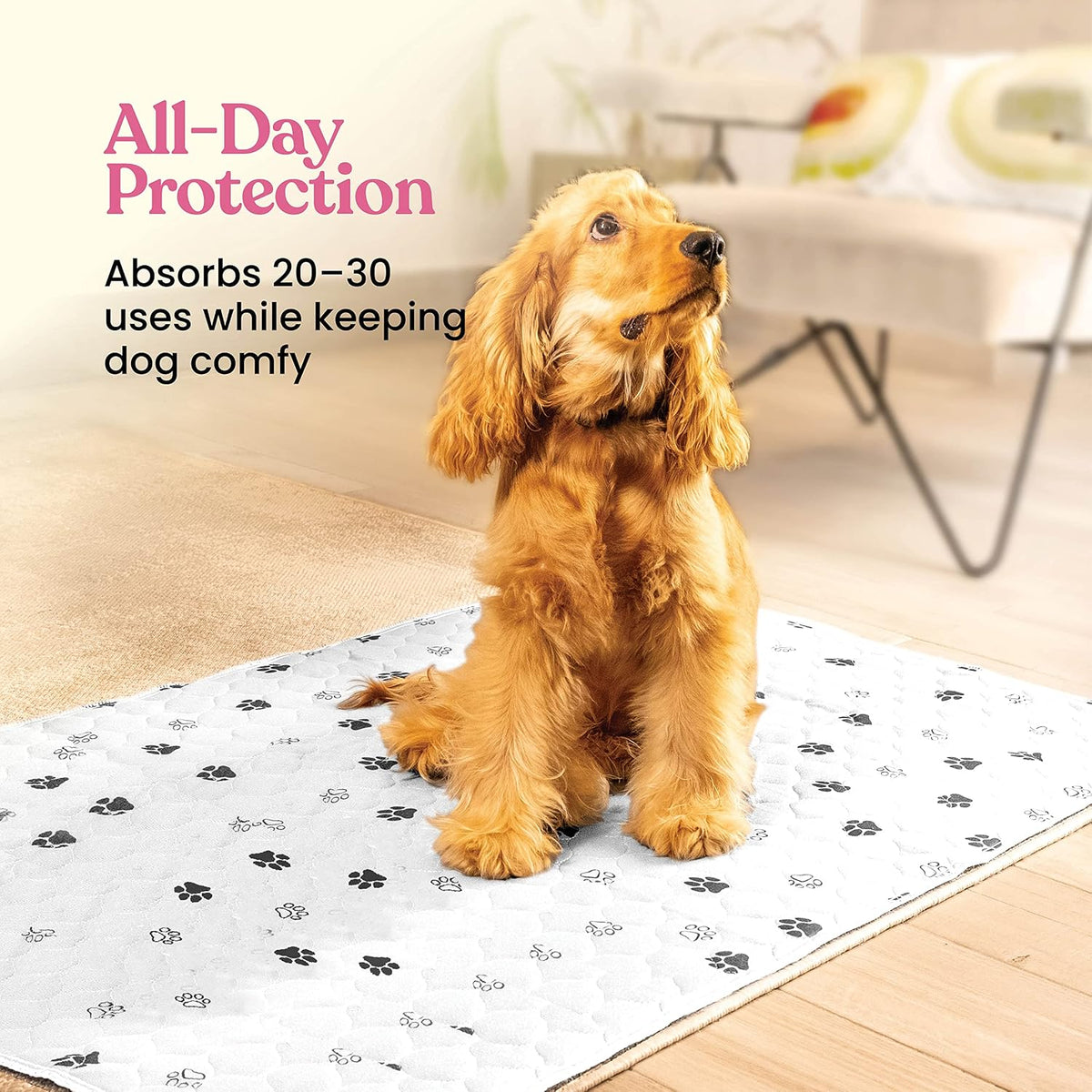Super Absorbent Washable Pee Pads for Dogs - Rectangular - White / 36x41 - image 3