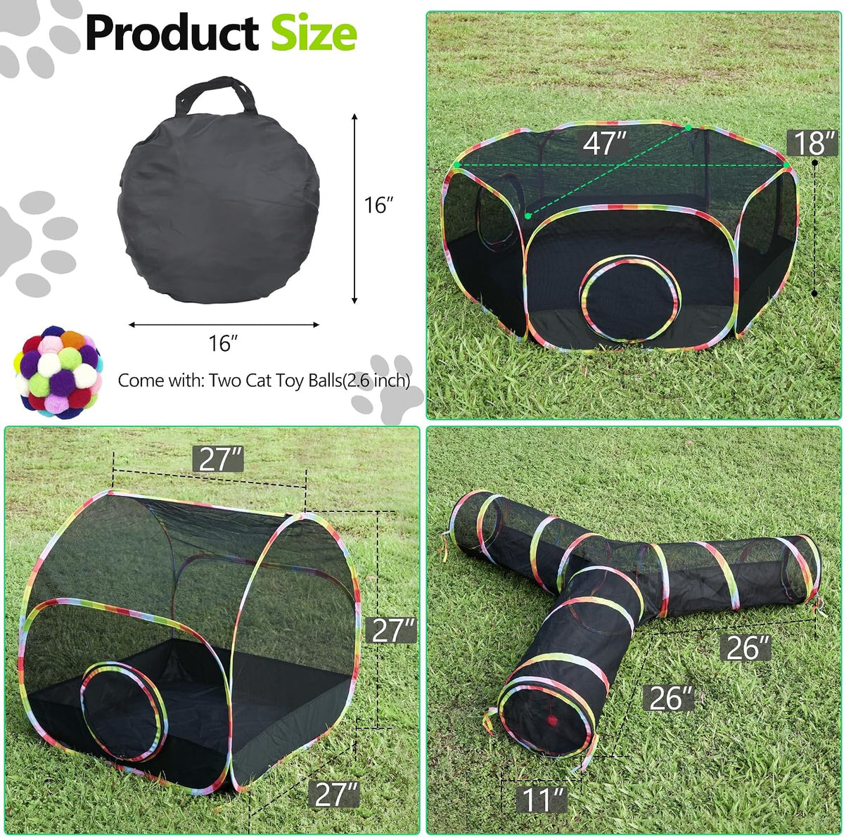 Outdoor Cat Enclosure 2-in-1 - 3-in-1 cat enclosures set - image 2