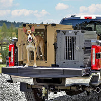 K9 Kennel Boss Aluminum Collapsible Dog Crate - Gray / 34.6"L x 25.2"W x 28.9"H - image 3