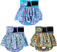 wegreeco Dog Diapers Female - Medium (Pack of 3) / Small Floral