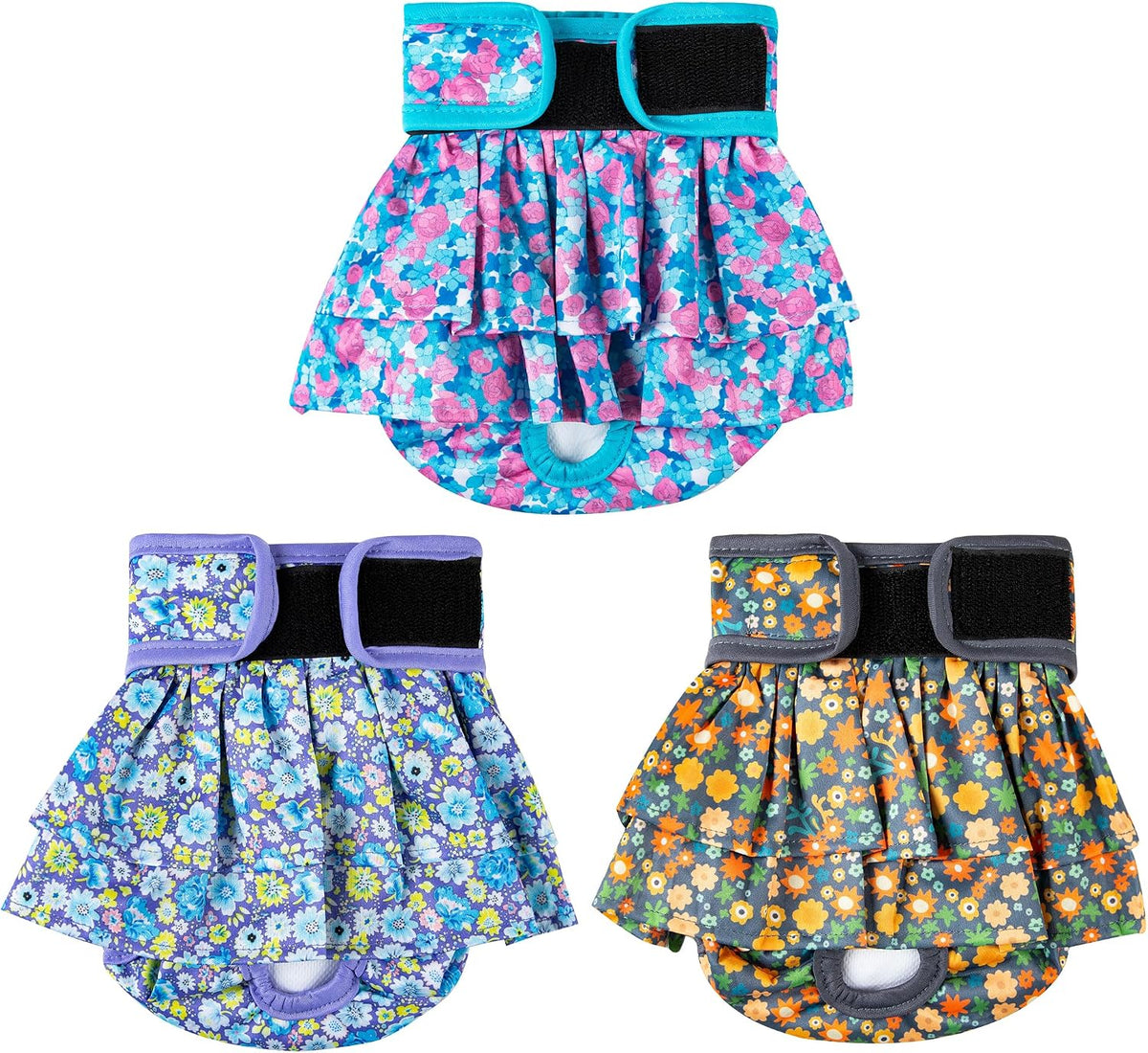 wegreeco Dog Diapers Female - Medium (Pack of 3) / Small Floral