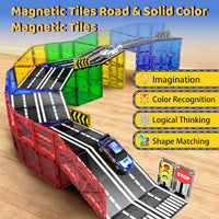 Magnetic Tiles, Road Set, Magnetic Building Blocks - 38 Pcs - image 2