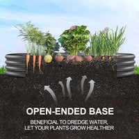 Land Guard 6×3×1 ft Galvanized Raised Garden Bed Kit， Raised Garden Boxes Outdoor, Oval Metal Raised Garden Beds for Vegetables, Flowers, Herbs（Grey）……