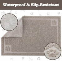 Darkyazi Pet Feeding Mat Large for Dogs and Cats - Gray Sand - image 3